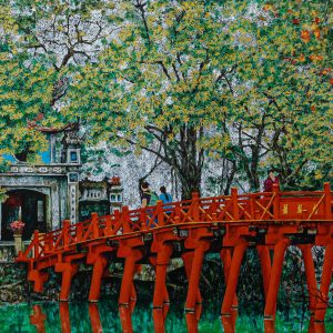 Cầu Thế Húc III - Tranh Sơn Mài của Họa Sĩ Nguyễn Văn Nghĩa