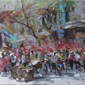 Chợ Xuân họa sĩ Phạm Hoàng Minh