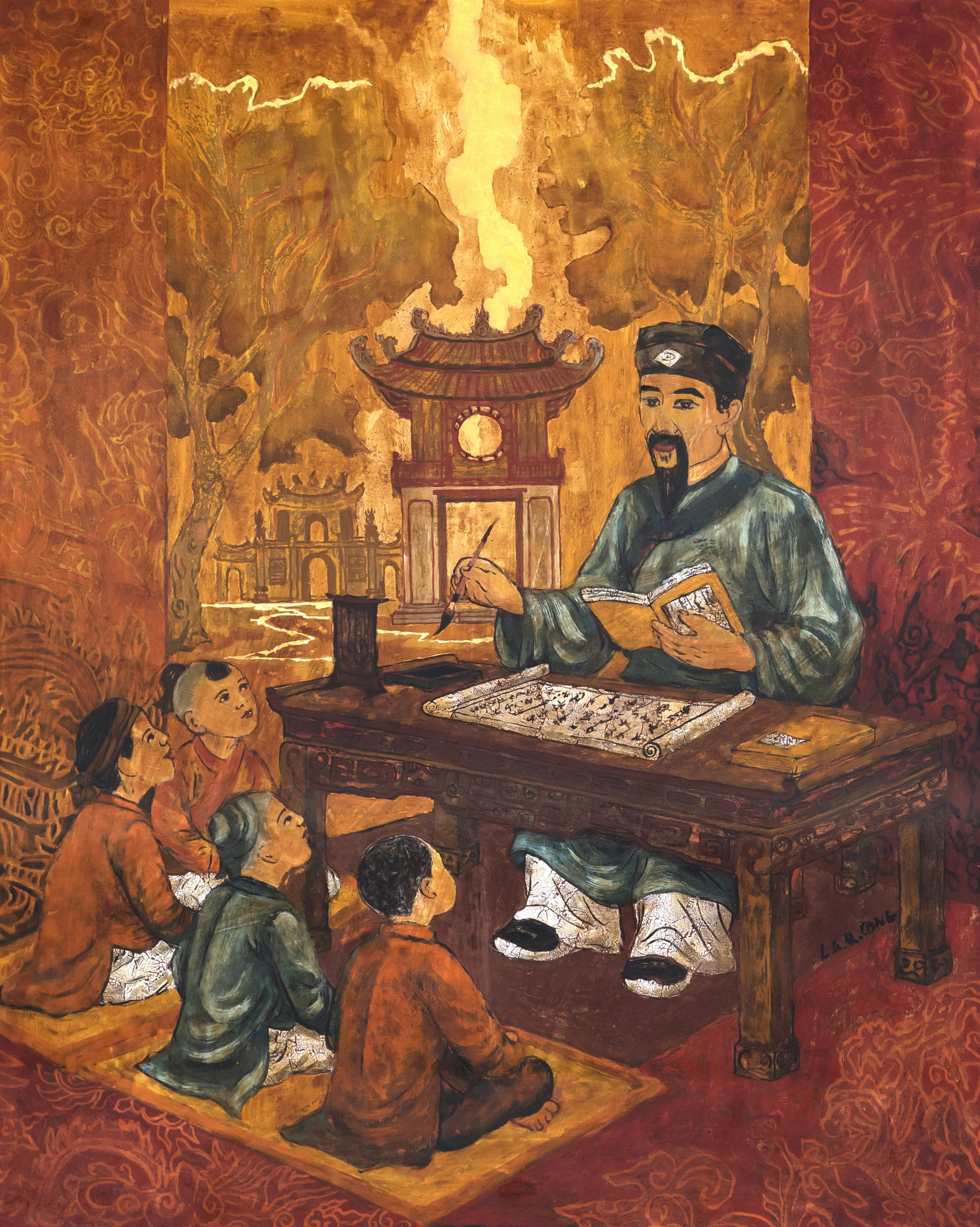 Đạo Học - Tranh Sơn Mài Nghệ Thuật Của Họa Sĩ Ngô Bá Công Đạo Học - Tranh Sơn Mài Nghệ Thuật Của Họa Sĩ Ngô Bá Công