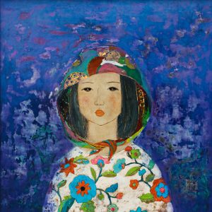 Đêm Màu Xanh - Tranh Sơn Mài Của Họa Sĩ Đặng Hiền