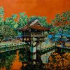 Diên Hựu Tự - Tranh Sơn Mài của Họa Sĩ Nguyễn Văn Nghĩa
