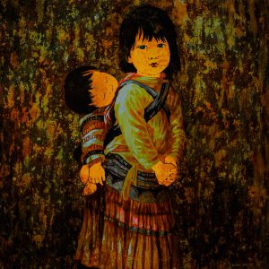 Giấc Ngủ Nghiêng - Tranh Sơn Mài Nghệ Thuật Của Họa Sĩ Hoàng Hoàn