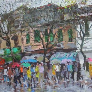Hà Nội Sau Mưa họa sĩ Phạm Hoàng Minh