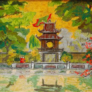 Khuê Văn Các - Tranh Sơn Mài Đẹp Của Hoạ Sĩ Lê Khánh Hiếu