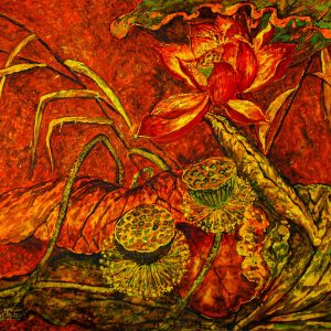 Liên Quả - Tranh Sơn Mài Họa Sĩ Giáp Văn Tuấn