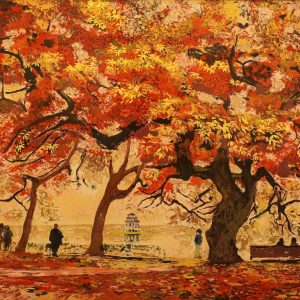 Lộc Vừng Mùa Thu - Tranh Sơn Mài Đẹp Của Họa Sĩ Lương Huyên