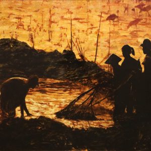 Nắng Muộn - Tranh Sơn Mài Đẹp Của Hoạ Sĩ Lê Khánh Hiếu