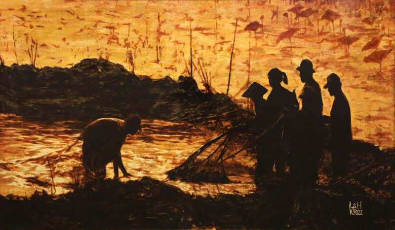Nắng Muộn - Tranh Sơn Mài Đẹp Của Hoạ Sĩ Lê Khánh Hiếu