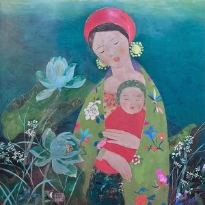 Ngày Hè - Tranh sơn mài nghệ thuật của Hoạ sĩ Đặng Hiền