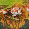 Thanh Cao II - Tranh Sơn Mài Hoa Sen của Họa Sĩ Trần Thiệu Nam
