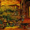 Trường Ca Phố - Tranh Sơn Mài Họa Sĩ Giáp Văn Tuấn