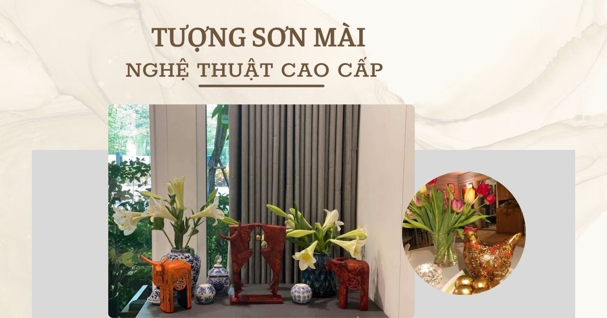 Tượng Sơn Mài Nghệ Thuật Cao Cấp - Đồ Trang Trí Nội Thất