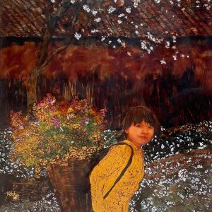 Xuân Thương - Tranh Sơn Mài của Họa Sĩ Trịnh Quế Anh